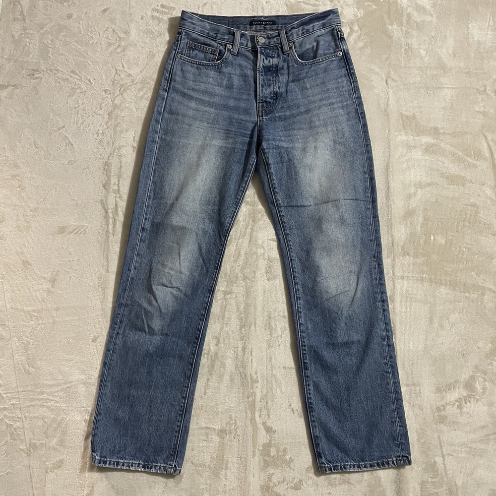 Lucky Brand Jeans Womens Size 0/25 High Rise 90's Jean Button Fly Blue Denim
